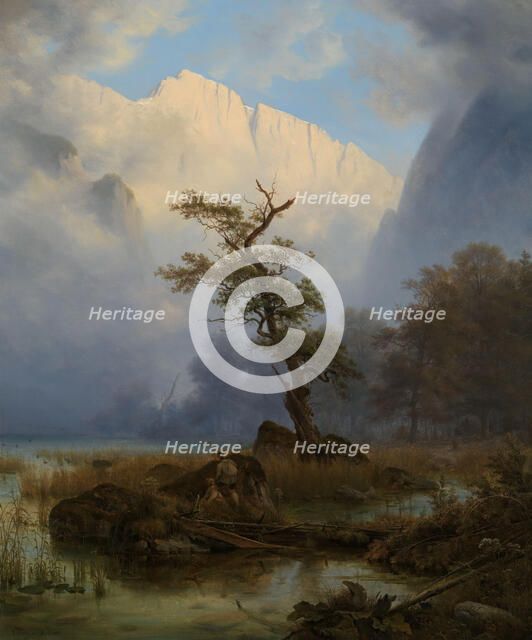 Autum Morning by Konigssee, 1835. Creator: Thomas Fearnley.