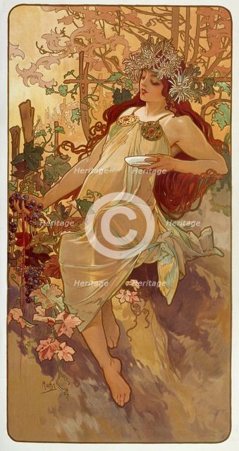 'Autumn', 1896.  Artist: Alphonse Mucha