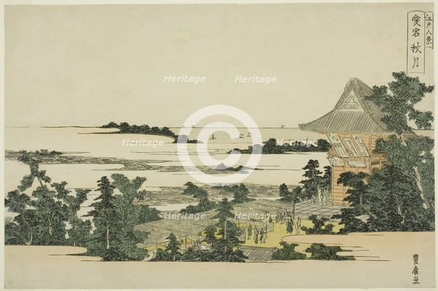 Autumn Moon at Atago Hill (Atago shugetsu), from the series "Eight Views of Edo..., c. 1804/18. Creator: Utagawa Toyohiro.