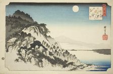 Autumn Moon at Ishiyama (Ishiyama shugetsu), from the series "Eight Views of Omi...", c. 1834. Creator: Ando Hiroshige