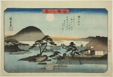 Autumn Moon at Seto (Seto shugetsu), from the series "Eight Views of Kanazawa..., c. 1835/36. Creator: Ando Hiroshige