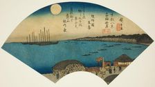 Autumn Moon at Takanawa (Takanawa shugetsu), from the series "Eight Views of the..., 1836/37. Creator: Ando Hiroshige