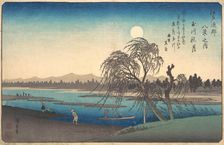 Autumn Moon on the Tama River, ca. 1838., ca. 1838. Creator: Ando Hiroshige