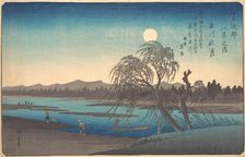 Autumn Moon on the Tama River, ca. 1838., ca. 1838. Creator: Ando Hiroshige