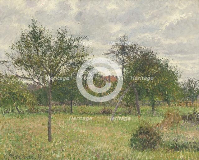 Autumn, Morning, Cloudy, Eragny, 1900. Creator: Pissarro, Camille (1830-1903).