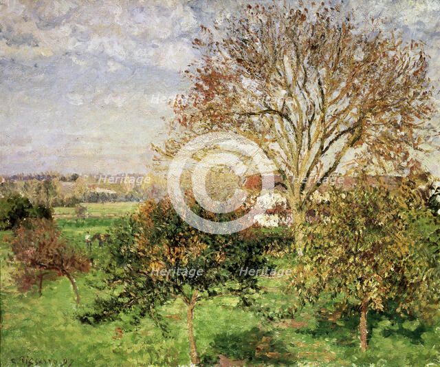 'Autumn morning at Èragny', 1897. Artist: Camille Pissarro