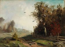 Autumn morning in Hakadal (Autumn morning in Ringerike), 1858. Creator: Werner Holmberg