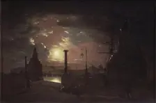 Autumn night in St. Petersburg, 1835. Artist: Vorobyev, Maxim Nikiphorovich (1787-1855)