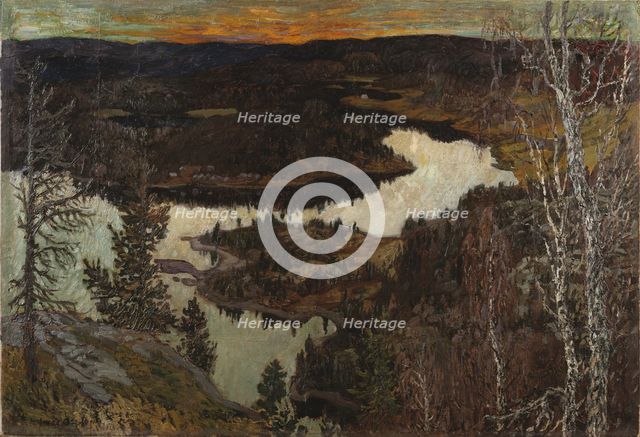 Autumn, Nordingrå, 1910. Creator: Helmer Osslund.