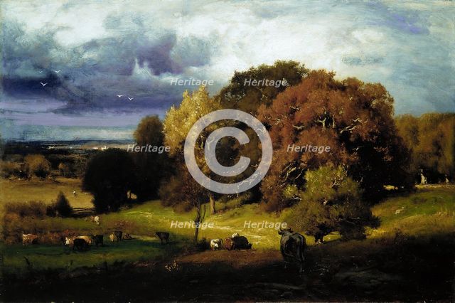 Autumn Oaks, ca. 1878. Creator: George Inness.
