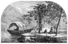 "Autumn on the Lago Maggiore", by F. Dillon, in the Exhibition of the British Institution, 1864. Creator: Mason Jackson