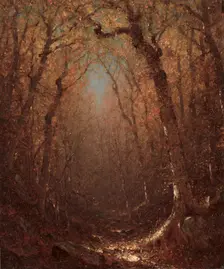Autumn, a Wood Path, 1876. Creator: Sanford Robinson Gifford (American, 1823-1880)