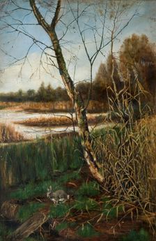 Autumn at Olton Mill, 19th century. Creator: W. H. Middleton