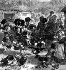 Autumn Campaign on Dartmoor: attack on Sheepstor - 42nd Highlanders taking...farm by assault, 1873. Creator: Unknown