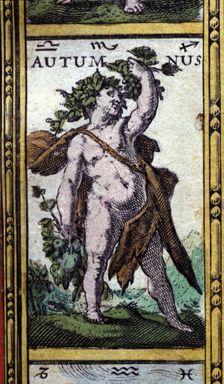 Autumn coloured engraving from the book Le Theatre du monde or Nouvel Atlas 1645, create…