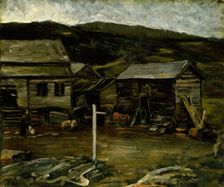 Autumn Evening at the Farm, Oylo, probably 1879. Creator: Gerhard Munthe