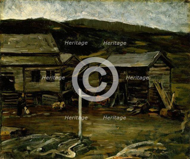 Autumn Evening at the Farm, Oylo, probably 1879. Creator: Gerhard Munthe.