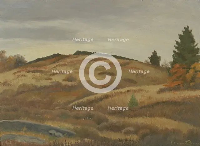 Autumn Fields, (ca. 1926-1934?). Creator: Edward Bruce.