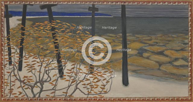 Autumn - Five Crosses: A study for the fresco in the Jusélius Mausoleum, 1902. Creator: Gallen-Kallela, Akseli (1865-1931).