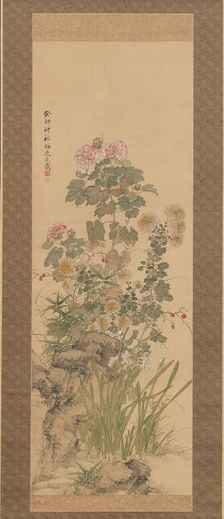 Autumn Flowers, 1843. Creator: Yamamoto Baiitsu