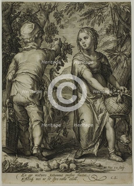 Autumn, from The Four Seasons, 1601. Creator: Jan Saenredam.