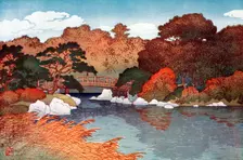Autumn in Hundred Flower Garden at Muko-Jima c1900-1950.Artist: Yoshida Hiroshi