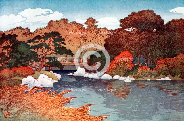 'Autumn in Hundred Flower Garden at Muko-Jima', c1900-1950.Artist: Yoshida Hiroshi