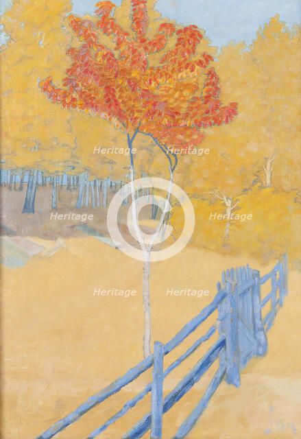 Autumn landscape, 1906. Creator: John Sten.