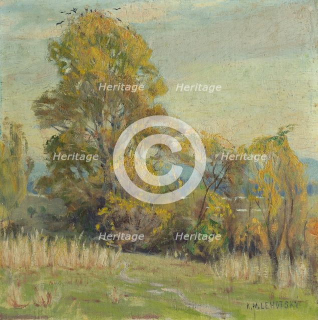 Autumn landscape, 1900-1910. Creator: Karol Miloslav Lehotský.