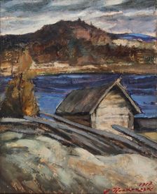 Autumn landscape, 1917. Creator: Jalmari Ruokokoski