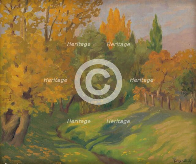 Autumn landscape, 1927. Creator: Stefan Polkorab.