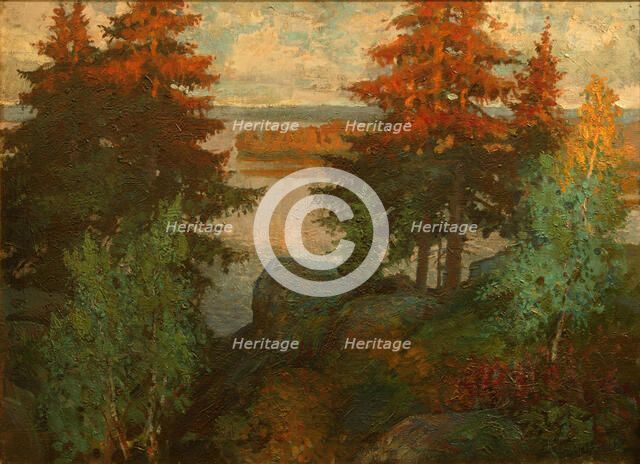 Autumn Landscape, 1920. Artist: Gorbatov, Konstantin Ivanovich (1876-1945)