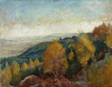 Autumn Landscape-Environs of Kalwaria Zebrzydowska, between 1914-1918. Creator: Wojciech Weiss