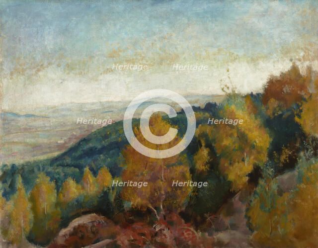 Autumn Landscape-Environs of Kalwaria Zebrzydowska, between 1914-1918. Creator: Wojciech Weiss.