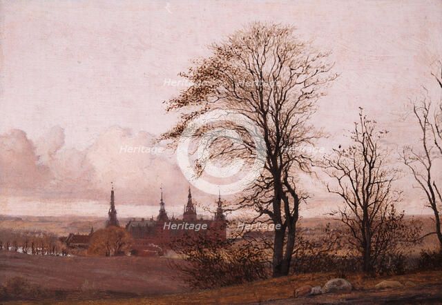 Autumn Landscape. Frederiksborg Castle in the Middle Distance, 1837-1838. Artist: Købke, Christen Schiellerup (1810-1848)