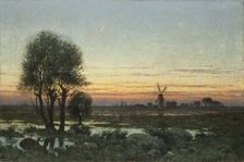 Autumn Landscape in the Glow of Sunset. Creator: Per Ekstrom