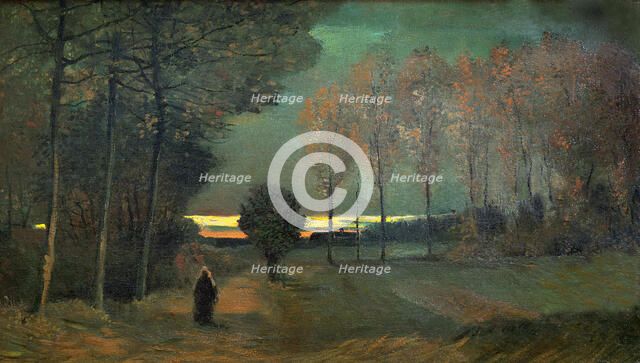 Autumn landscape in the evening, 1884. Creator: Gogh, Vincent, van (1853-1890).