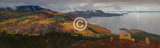 Autumn Landscape of Lake Pielisjärvi, 1899. Creator: Eero Jarnefelt.