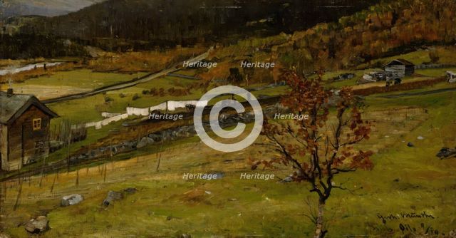 Autumn Landscape, Oylo, 1879. Creator: Gerhard Munthe.