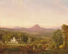 Autumn Landscape, Sugar Loaf Mountain, Orange County, New York, ca. 1870-75. Creator: Jasper Francis Cropsey
