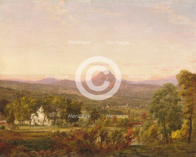 Autumn Landscape, Sugar Loaf Mountain, Orange County, New York, ca. 1870-75. Creator: Jasper Francis Cropsey.