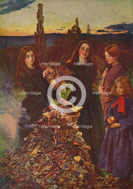 'Autumn Leaves', 1856, (c1915). Artist: John Everett Millais.