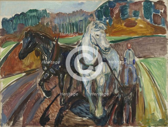 Autumn Ploughing, 1919. Creator: Edvard Munch.