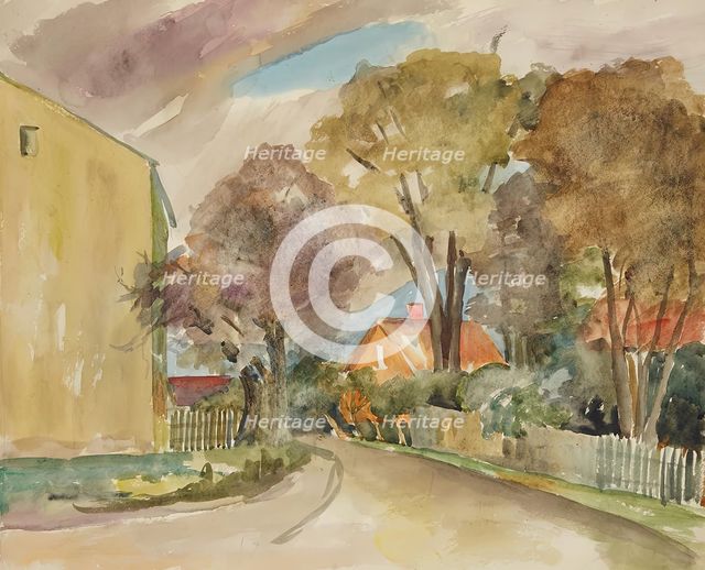 Autumn street, after 1938. Creator: Anny Dollschein.