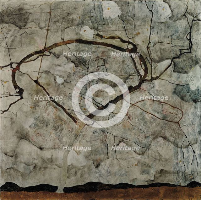 Autumn Tree In Turbulent Air, 1912. Artist: Schiele, Egon (1890–1918)