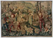 Autumn: Vintage Scene (From Set of Four Seasons), late 1600s - early 1700s. Creator: Gobelins (French)