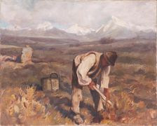 Autumn work (digging potatoes), 1934. Creator: Zolo Palugyay