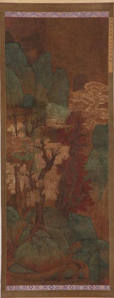 Autumnal foliage in a mountain gorge, Ming dynasty, 1368-1644. Creator: Unknown