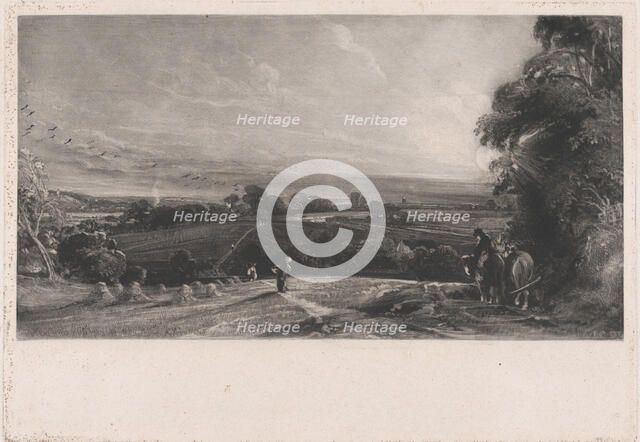 Autumnal Sunset, 1830. Creator: David Lucas.