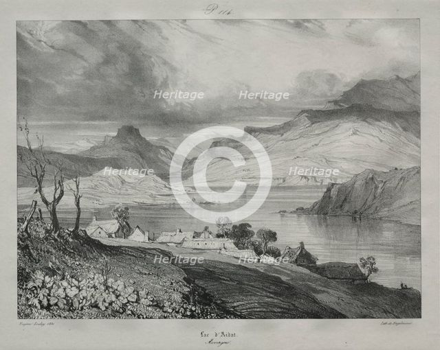 Auvergne: Lac dAidat, Auvergne, 1831. Creator: Eugène Isabey (French, 1803-1886).